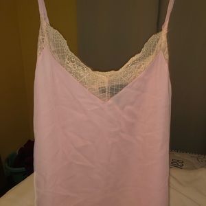 Light pink dressy tank top with lace